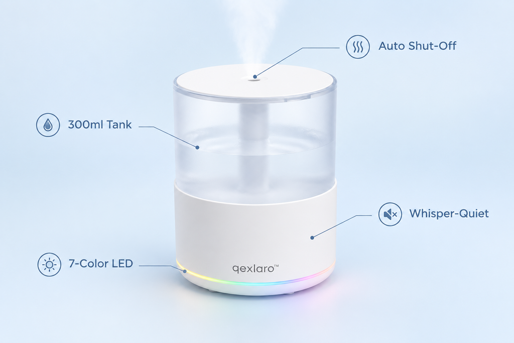 Qexlaro™ AromaLite Portable Mini Humidifier