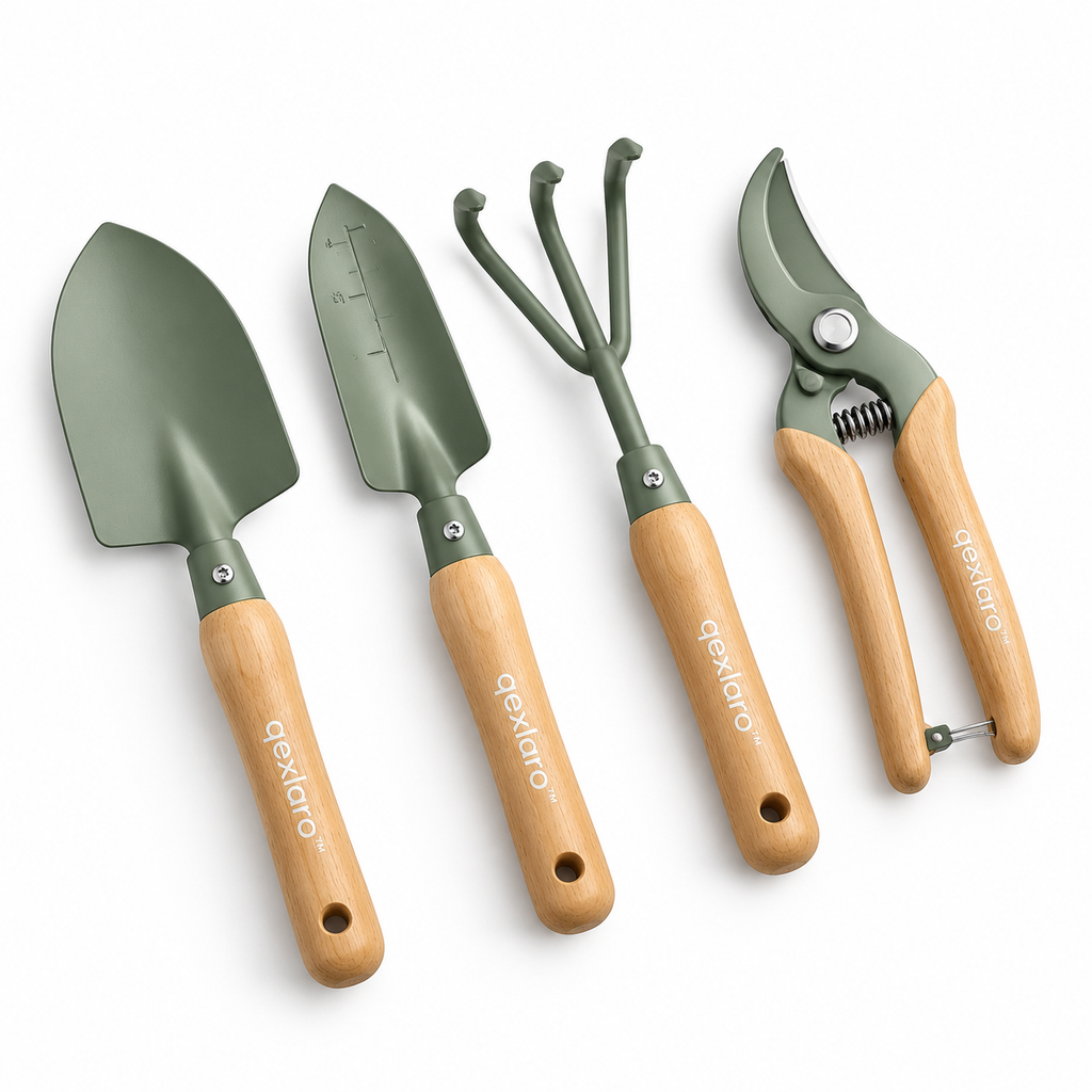 Qexlaro™ LeafLift 4-Piece Mini Garden Tool Set